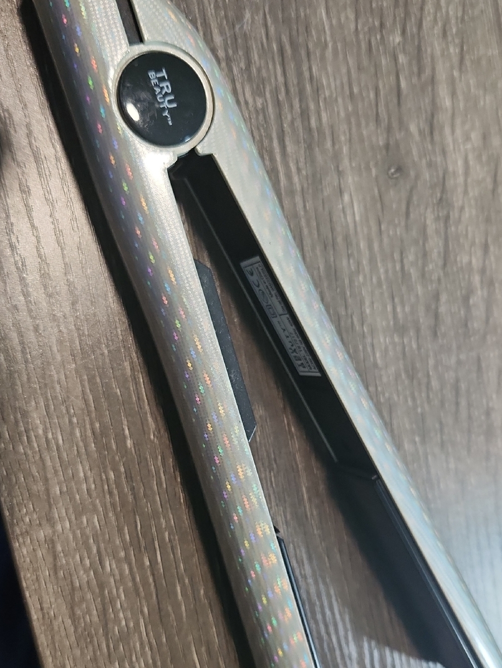 Iridescent White Hair Straightener